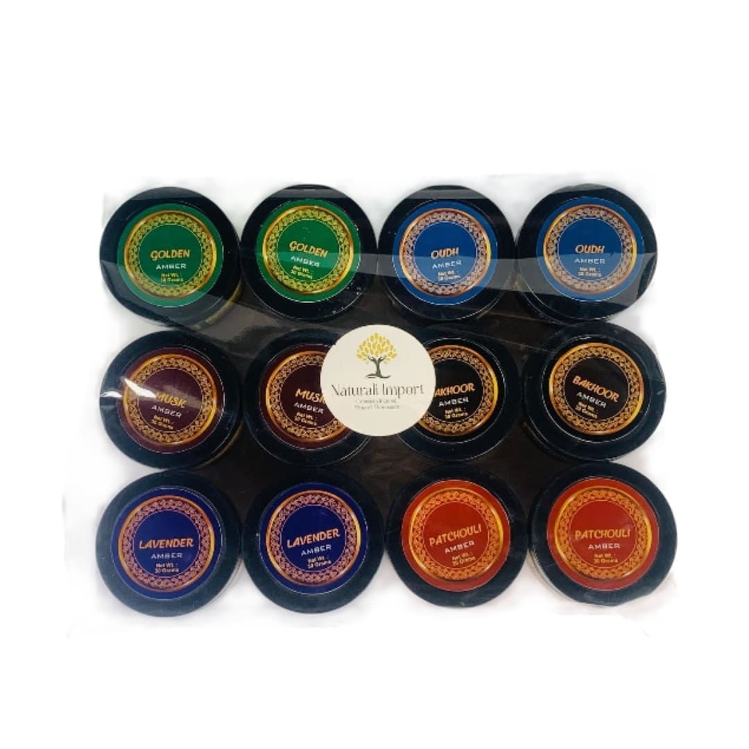 Parfum solide ambré (paquet de 12)